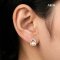Approx. 7.9 mm, Akoya Pearl, Drop CZ Paved Pearl Stud Earrings