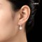 (PSL) Approx. 7.5 mm, Aurora Hanadama, Akoya Pearl, O Ring Diamond Dangle Pearl Stud Earrings