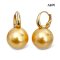 14.5 mm and 14.8 mm, Gold South Sea Pearl, Pearl Huggie Earrings