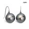 11.2 mm and 11.2 mm, Tahitian Pearl, Fish Hooks Spoon Earrings