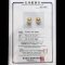 (PSL) (Amami Oshima) Approx. 10.5 mm, Aurora Moon Rainbow, Diamond Dangle Pearl Stud Earrings