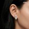 Approx. 9.0 - 11.0 mm, Edison Pearl, Double Pearl Stud Earrings
