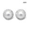 (PSL) Approx. 8.2 mm, Aurora Phoenix, White South Sea Pearl, Stud Pearl Earrings with Diamond Halo Jacket