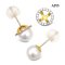 (PSL) Approx. 8.2 mm, Aurora Phoenix, White South Sea Pearl, Stud Pearl Earrings with Diamond Halo Jacket