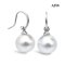11.5 mm and 11.5 mm, White South Sea Pearl, Fish Hooks Pearl Earrings