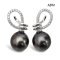 Approx. 9.0 mm, Tahitian Pearl, Serpent Pearl Stud Earrings
