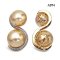 11.3 mm - 11.4 mm and 12.2 mm - 12.3 mm, Gold South Sea Pearl, Spirit and Spiral Double Twin Pearl Stud Earrings
