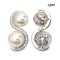 Approx. 7.0 - 8.0 mm, Moonlight Lot, Akoya Pearl, Spiral & Spirit Double Twin Pearl Stud Earrings