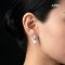 Approx. 12.0 mm, White South Sea Pearl, Orchid Pearl Stud Earrings