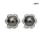 Approx. 10.0 mm, Tahitian Pearl, Solitaire Pearl Halo Flower CZ Stud Earrings