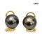 Approx. 9.0 - 10.0 mm, Tahitian Pearl, Pearl Stud Earrings with Omega Backs