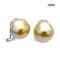 Approx. 10.0 - 12.0 mm, Gold South Sea Pearl, Pearl Stud with Omega Earring Backs