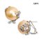 Approx. 13.0 - 14.0 mm, Edison Pearl, Pearl Flower Stud with Omega Earring Backs
