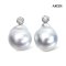 12.8 mm and 13.1 mm, The Rock Premium Lot, White South Sea Pearl, Diamond Dot Pearl Stud Earrings