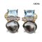 Approx. 10.0 mm, Tahitian Pearl, Four Prongs Sky Blue Topaz & Pearl Stud Earrings
