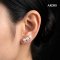 Approx. 5.5 mm up, AK Pearl, CZ Bar Triple Pearl Stud Earrings