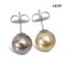 Approx. 10.0 - 11.0 mm, Tahitian Pearl, Pearl Stud Earrings