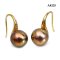 9.4 mm and 9.4 mm, Special Color, Edison Pearl, Fish Hooks Pearl Earrings