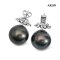 Approx. 15.0 mm, Jumbo Size, Tahitian Pearl, Stud Earrings