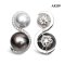 Approx. 11.0 - 12.0 mm and 14.0-15.0 mm, White South Sea Pearl and Tahitian Pearl, Spirit and Spiral Double Pearl Stud Earrings
