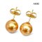 Approx. 10.0 mm, Gold South Sea Pearl, Pearl Stud Earrings