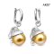 Approx. 4.0 mm and 11.0 mm, Akoya and Gold South Sea Pearl, "Girl with a Pearl Earrings" Latch Back Earrings