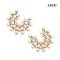 Approx. 3.5 mm up, AK Pearl, Peacock Tail Pearl Stud Earrings