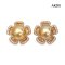 Approx. 9.0 mm, Gold South Sea Pearl, Flower Pearl Stud Earrings