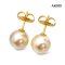Approx. 11.0 mm, Gold South Sea Pearl, Stud Earrings