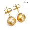Approx. 11.0 mm, Gold South Sea Pearl, Stud Earrings