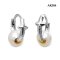 Approx. 7.0 mm, Freshwater Pearl, Pearl Hoop Earrings