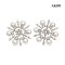 Approx. 3.5 mm, AK Pearl, Sun Star Pearl Stud Earrings
