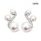 Approx. 3.0-4.0-5.0 mm, AK Pearl, G Clef Pearl Stud Earrings