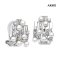 Approx. 3.5 mm, AK Pearl, Art Deco Pearls Stud Earrings with Omega Earring Backs