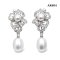 Approx. 3.0 - 5.0 - 8.0 mm, AK and Freshwater Pearl, Flower Pearl Dangle Pearl Stud Earrings