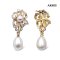 Approx. 3.0 - 5.0 - 8.0 mm, AK and Freshwater Pearl, Flower Pearl Dangle Pearl Stud Earrings