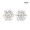 Approx. 4.0 mm, AK Pearl, Sun Star Pearl Stud Earrings