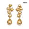 Approx. 8.0 - 13.0 mm, Gold South Sea Pearl, Pearl Bouquet Chandelier Stud Earrings