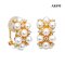 Approx. 3.0 - 4.0 mm, AK Pearl, Cluster Pearl CZ Omega Earring Backs