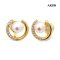Approx. 5.5 mm, Hanamomo, Akoya Pearl, Crescent Moon Pearl Earcuff