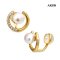 Approx. 5.5 mm, Hanamomo, Akoya Pearl, Crescent Moon Pearl Earcuff