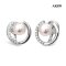 Approx. 5.5 mm, Hanamomo, Akoya Pearl, Crescent Moon Pearl Earcuff