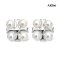 Approx. 3.5 mm, Akoya Pearl, Pearl Cross Stud Earrings