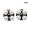 Approx. 3.5 mm, Akoya Pearl, Pearl Cross Stud Earrings