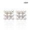 Approx. 4.5 - 5.0 mm, AK Pearl, Pearl Pack CZ Stud Earrings