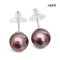 11.1 mm and 11.1 mm, Copper Cosmos, Edison Pearl, Stud Earrings