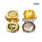 Approx. 10.0 mm, Nebular, Keshi Tahitian Pearl, Citrine Pearl Stud Earrings