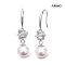 Approx. 8.0 mm, Hanamomo, Akoya Pearl, "Ribbon" Dangle Pearl Fish Hooks Earrings