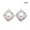 Approx. 8.0 mm, Hanamomo, Akoya Pearl, Pearl in a Frame Stud Earrings