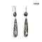 Approx. 8.0 mm, Keshi Tahitian Pearl, Fish Hooks Earrings Dangle Pearl & Abalone Mother of Pearl Club
